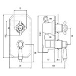 Hudson Reed Black Topaz Twin Concealed Shower Valve