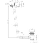 Hudson Reed Freeflow Bath Filler for 10mm Baths