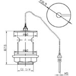 Hudson Reed Basin Waste with Ball Chain