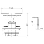 Hudson Reed Square Push Button Basin Waste