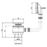 Hudson Reed Square Push Button Bath Waste