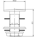 Hudson Reed Unslotted Flip Top Basin Waste
