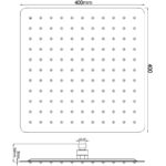 Hudson Reed Ceiling Mounted Square Head & Arm