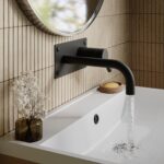 Hudson Reed Tec Matt Black Single Lever Wall Basin/Bath Filler