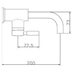 Hudson Reed Tec Single Lever Wall Mounted Basin Mixer