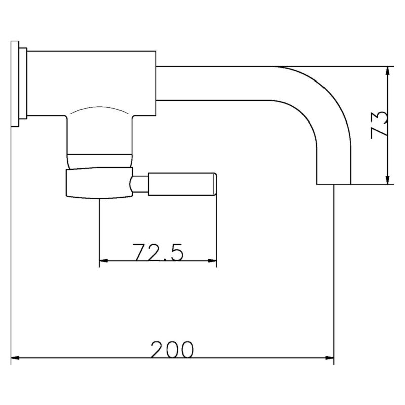 Hudson Reed Tec Single Lever Wall Mounted Basin Mixer