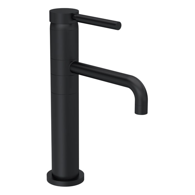 Hudson Reed Tec Matt Black High Rise Single Lever Basin Mixer