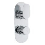 Hudson Reed Reign Chrome Concealed Twin Control 3-Way Shower Valve Round