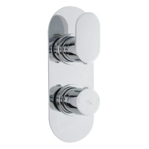Hudson Reed Reign Chrome Concealed Twin Control 3-Way Shower Valve Round