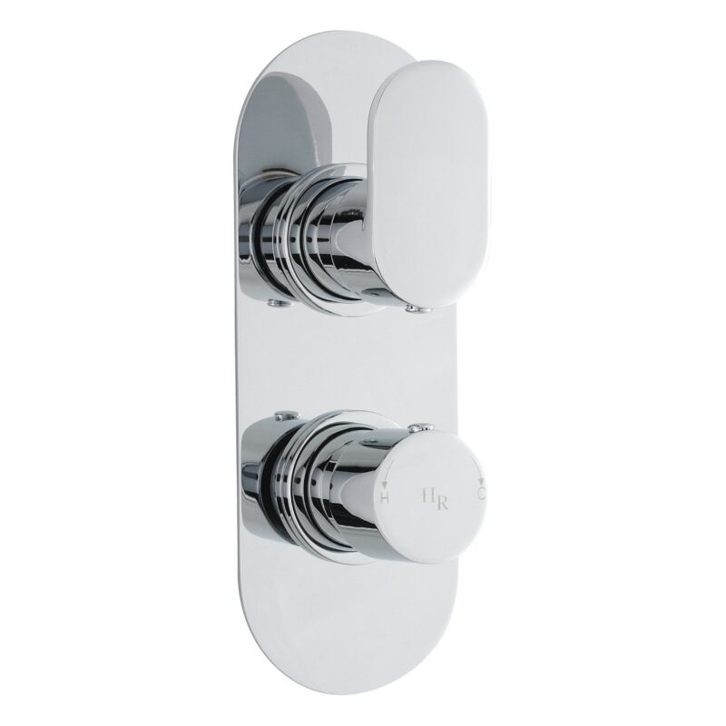 Hudson Reed Reign Chrome Concealed Twin Control 3-Way Shower Valve Round