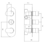 Hudson Reed Reign Triple Thermostatic Shower Valve with Diverter