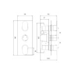 Hudson Reed Reign Triple Thermostatic Shower Valve with Diverter
