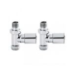 Hudson Reed Modern Straight Radiator Valve Pair Chrome