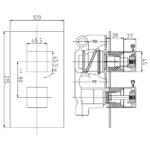 Hudson Reed Lennox Twin Themostatic Shower Valve