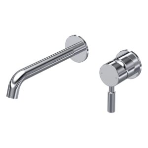 Hudson Reed Tec Lever Chrome 2 Hole Wall Basin Mixer