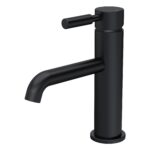 Hudson Reed Tec Lever Matt Black Mono Basin Mixer with Waste