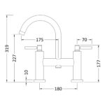 Hudson Reed Tec Lever Matt Black Bath Filler