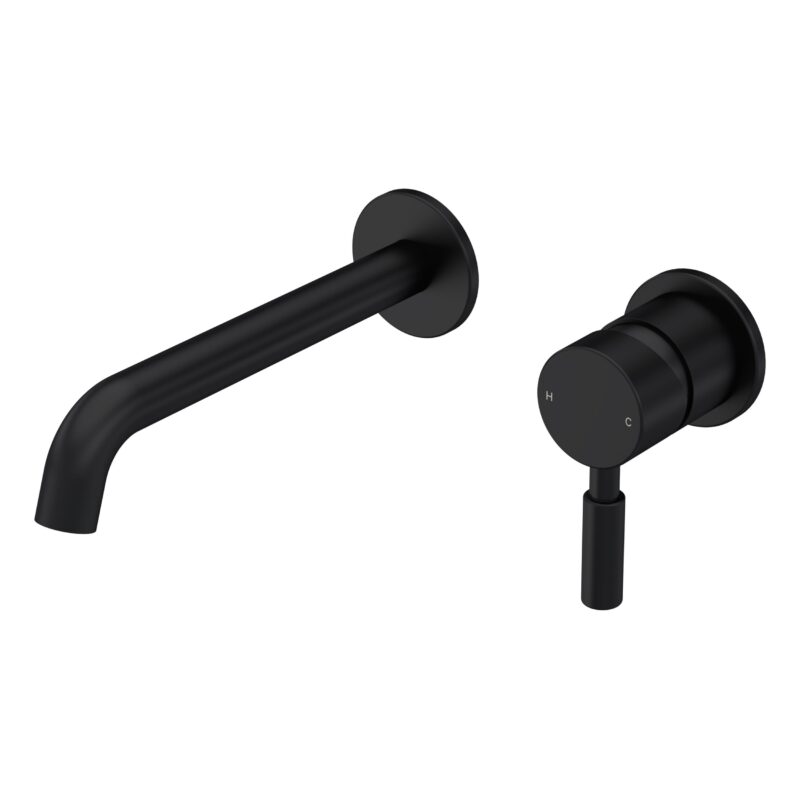 Hudson Reed Tec Lever Matt Black 2 Hole Wall Basin Mixer Hudson Reed Tec Lever Matt Black 2 Hole Wall Basin Mixer