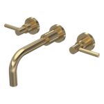 Hudson Reed Tec Lever Brushed Brass Wall Basin Mixer