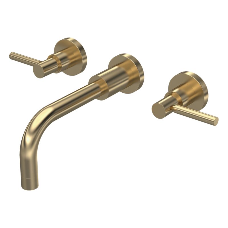 Hudson Reed Tec Lever Brushed Brass Wall Basin Mixer Hudson Reed Tec Lever Brushed Brass Wall Basin Mixer