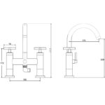Hudson Reed Tec Crosshead Bath Shower Mixer