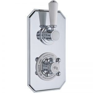 Hudson Reed White Topaz Twin Concealed Valve with Diverter