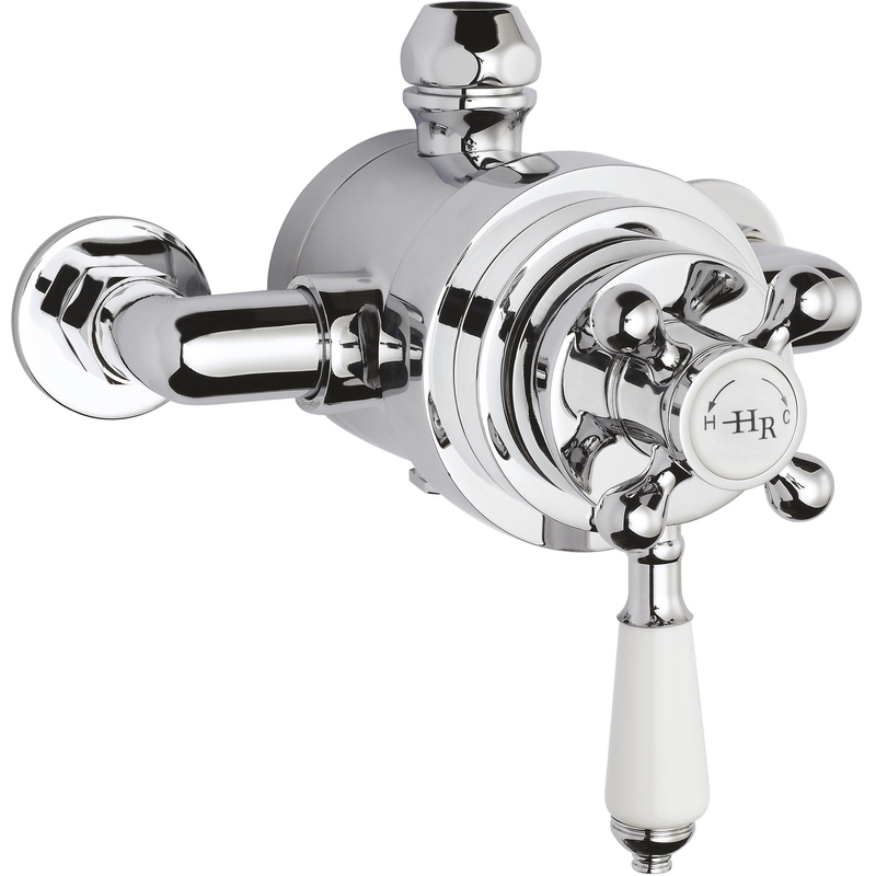 Hudson Reed White Topaz Exposed Dual Shower Valve Hudson Reed White Topaz Exposed Dual Shower Valve