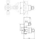 Hudson Reed White Topaz Exposed Dual Shower Valve