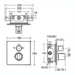 Ideal Standard Concept Easybox Slim Bath Shower Mixer Square