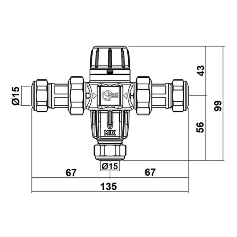Ideal Standard Thermostatic Mixing Valve 15mm A5900