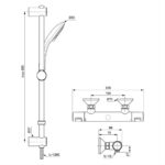 Ideal Standard Ceratherm T25 Exposed Thermostatic Shower Pack