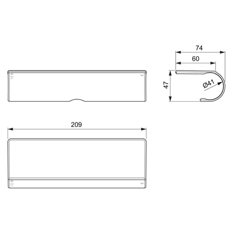 Ideal Standard Ceratherm T50 Wrap Over Shower Shelf