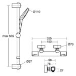 Ideal Standard Ceratherm T50 Exposed Thermostatic Shower Mixer Pack