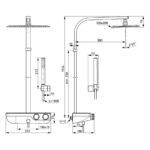 Ideal Standard Ceratherm S200 Exposed Thermostatic Shelf Shower System Square