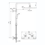 Ideal Standard Ceratherm T25N Exposed Thermostatic Eco Shower System A8494