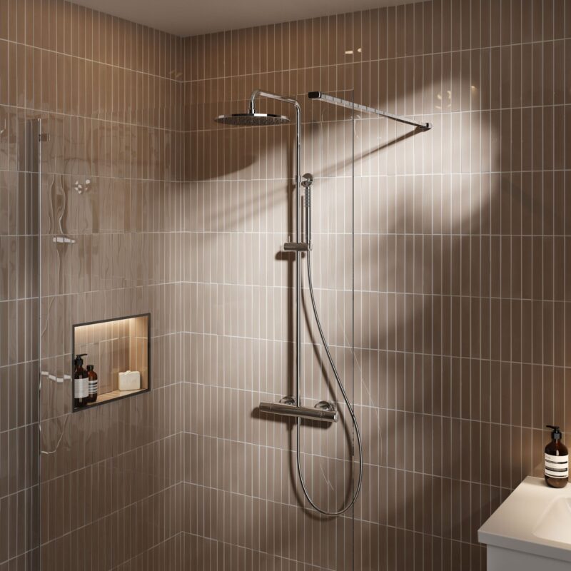 Ideal Standard Ceratherm T25M Eco Shower System 250mm Round Chrome