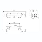Ideal Standard Ceratherm T25N Exposed Thermostatic Shower Mixer A8601