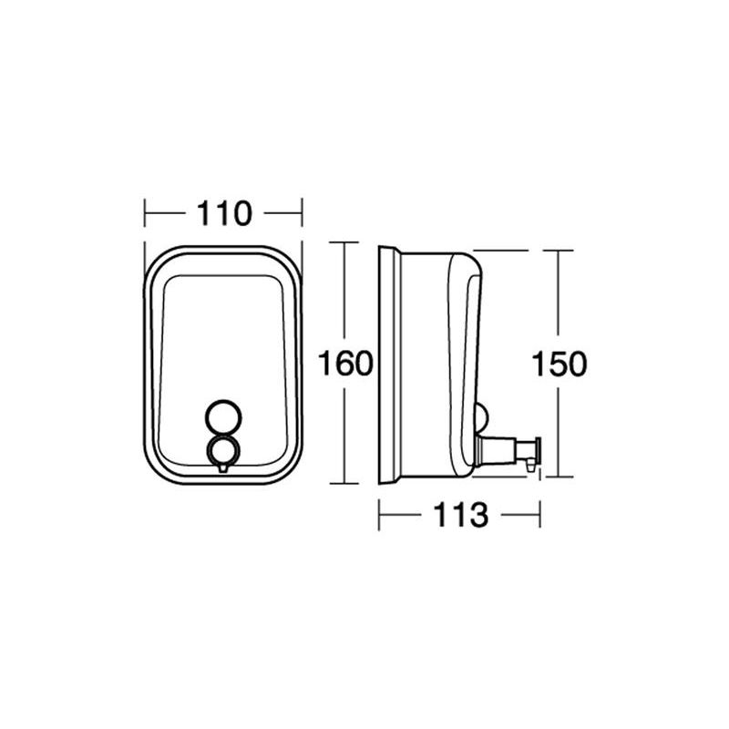 Ideal Standard IOM Soap Dispenser Polished Stainless Steel A9109