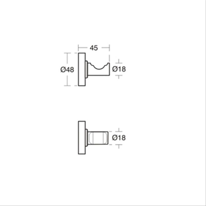 Ideal Standard IOM Single Robe Hook Black