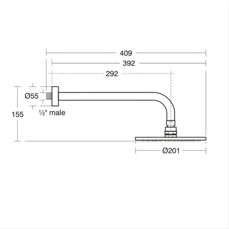 Ideal Standard Idealrain M1 Round 200mm Rainshower & 300mm Wall Arm