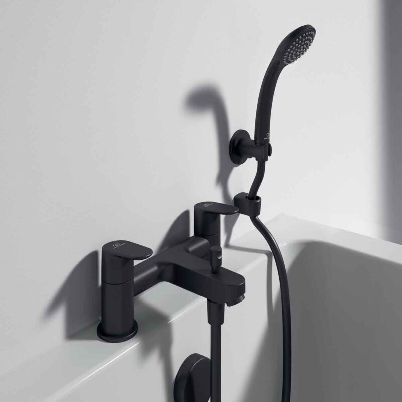 Ideal Standard Cerafine O Bath Shower Mixer Tap Silk Black