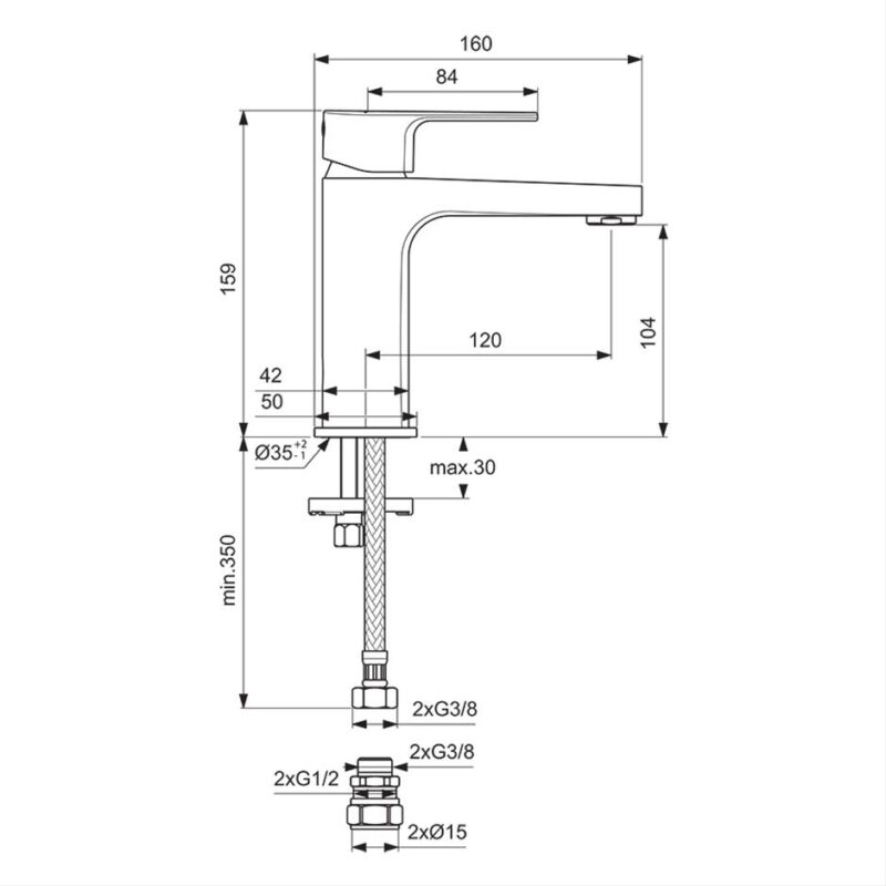 Ideal Standard Cerafine D Single Lever Basin Mixer Tap