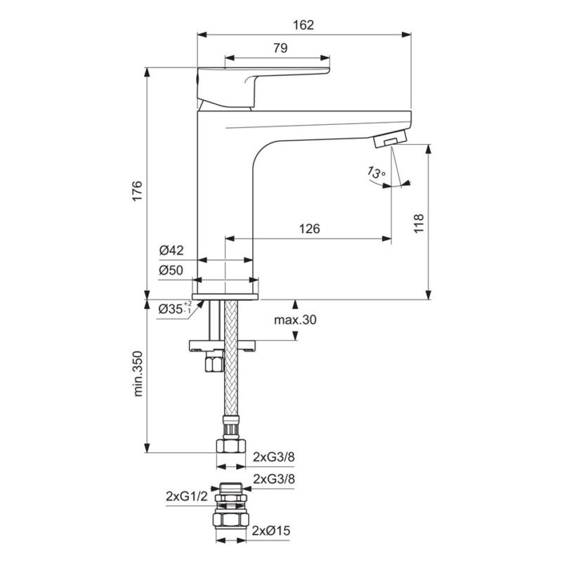 Ideal Standard Cerafine O Single Lever Basin Mixer Tap