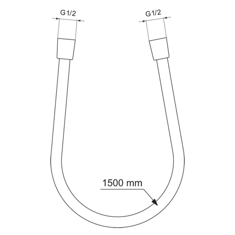 Ideal Standard Idealrain Idealflex 1.55m Shower Hose Chrome