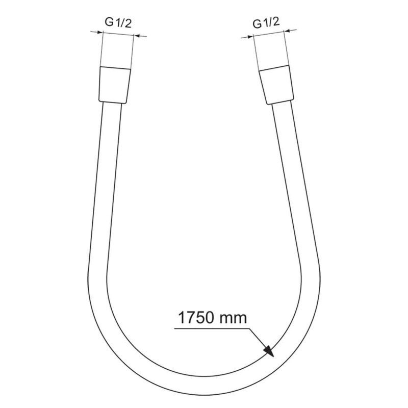 Ideal Standard Idealrain Idealflex 1.75m Shower Hose Chrome