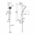 Ideal Standard Idealrain 600mm Shower Rail Kit BE208