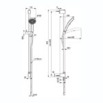 Ideal Standard Idealrain 900mm Shower Rail Kit BE209