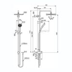Ideal Standard Ceratwist T25N Eco Diverter Shower System Kit BE231