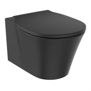 Ideal Standard Connect Air Wall Hung Black Toilet with Slow Close Toilet Seat