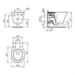 Ideal Standard Connect Air Wall Hung WC Pan Black